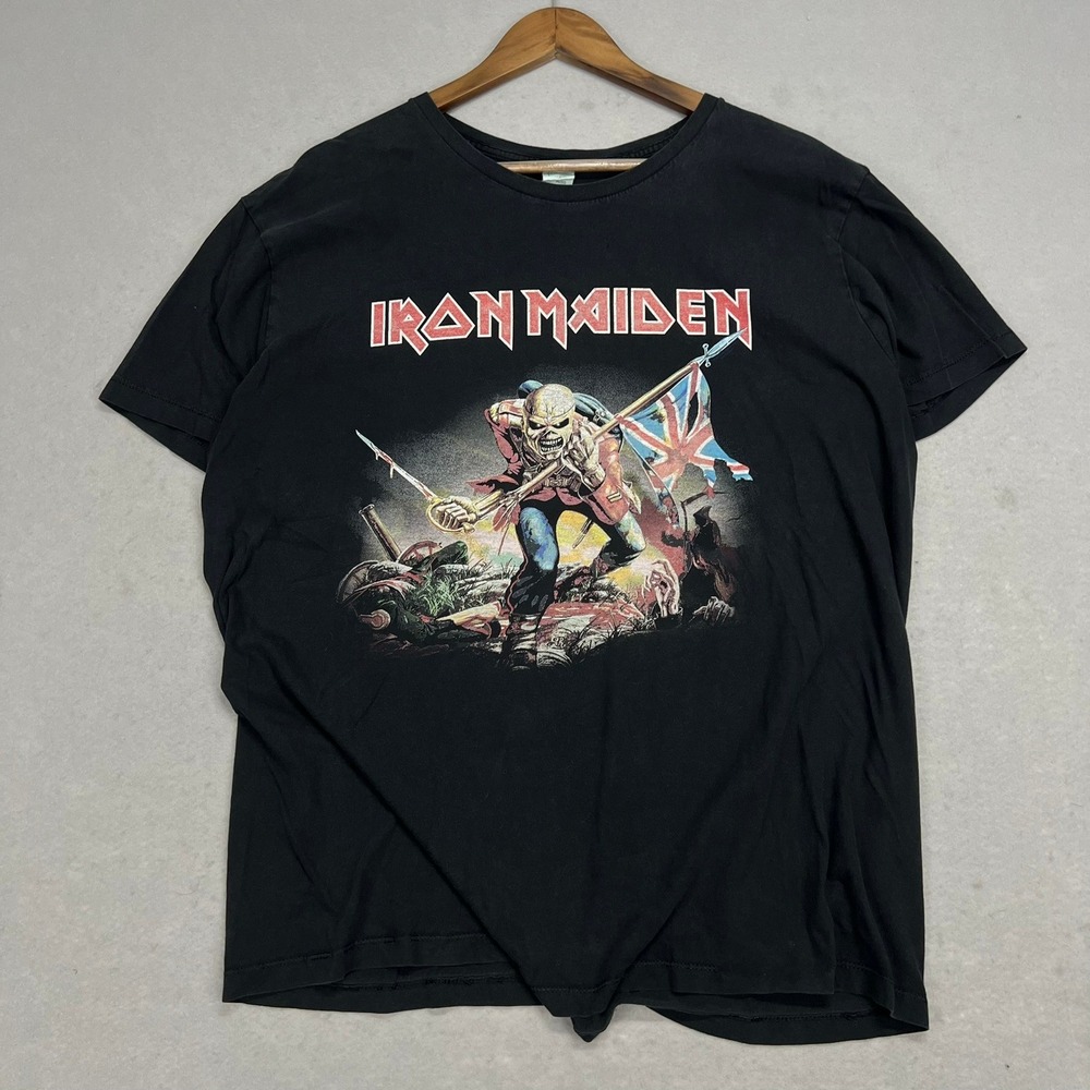 Vintage Iron Maiden Band T-Shirt XL Metal Concert Rocker Tee Punk Trooper 2008 - Picture 2 of 8